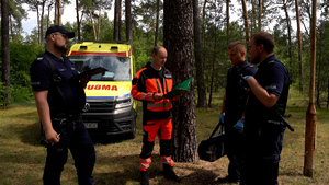 Policjanci podczas zawodów