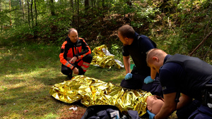 Policjanci podczas zawodów