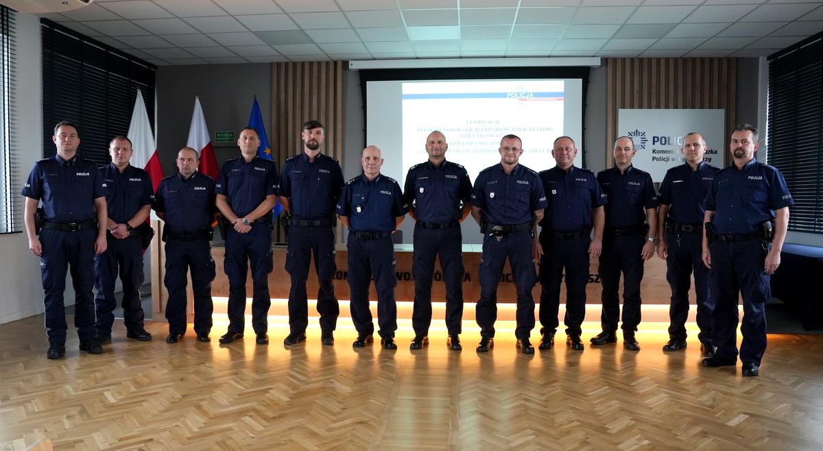 Zwycięzcy eliminacji wojewódzkich XVI Zawodów Policjantów „Dzielnicowy Roku” w woj. kujawsko-pomorskim