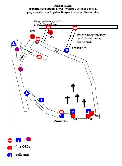 Zmiany organizacji ruchu w rejonie cmentarza przy ulicy Niechorskiej w Sępólnie Krajeńskim