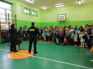 Pokaz tresury psa policyjnego