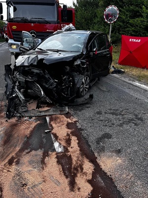 Zdjęcie pojazdu uczestniczącego w wypadku drogowym w Obodowie