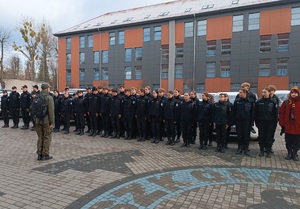 Zbiórka uczniów w Szkole Policji w Pile