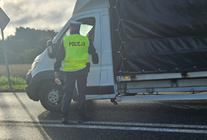 policjanci podczas działań Trzeźwy poranek