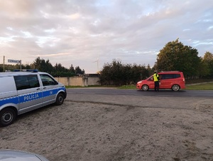 Policjanci podczas działań Trzeźwy poranek.