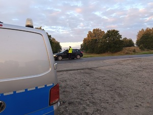 Policjanci podczas działań Trzeźwy poranek.